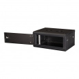 Шкаф 19" телекоммуникационный настенный, 4U 280x600х450 мм, дверь металл, черный